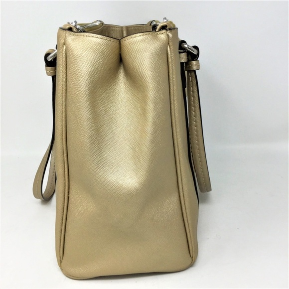 Coach Gold Jordan Handbag Saffiano Leather - Picture 5 of 8